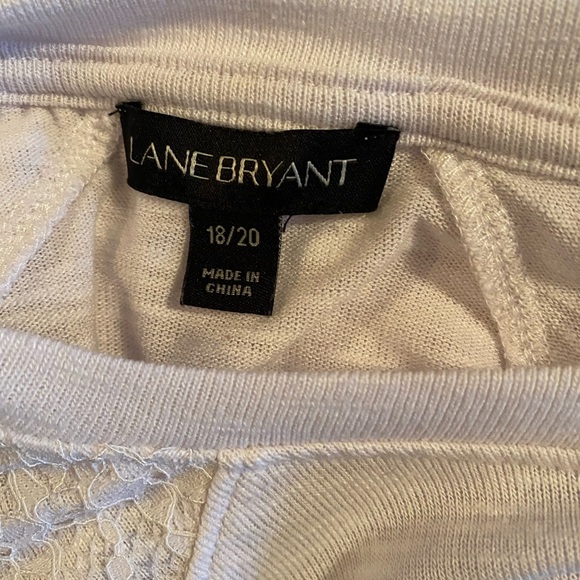 Lane Bryant Sz 18/20 Lace Trim 3/4 Sleeve Top - Picture 5 of 5